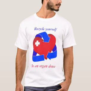 Camiseta Doação de órgão da T-Camisa do reciclar você 