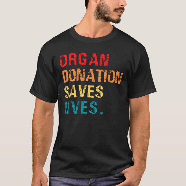 Camiseta Doação de Órgãos Salva Vidas, Sobrevivente de Tran (Frente)