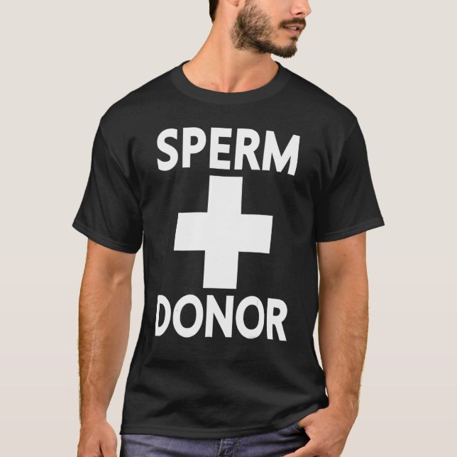 Camiseta Doador de Esperma Orgulho Dispenser Fantasia de Ha (Frente)