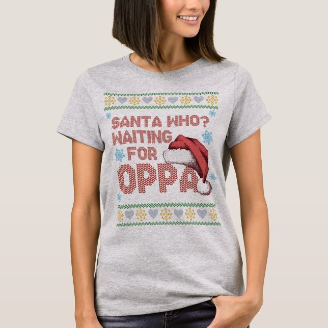 Camiseta Doador de Natal Feio K-Drama Esperando Oppa (Frente)