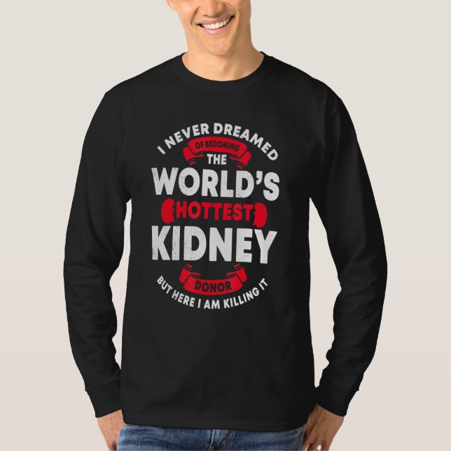 Camiseta Doador de Rins Doador de Órgãos Sensibilização par (Frente)