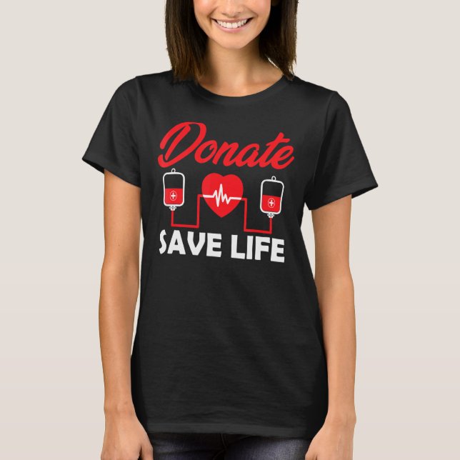 Camiseta Doador de Sangue Doação do Kit Phlebotomy Salve Vi (Frente)