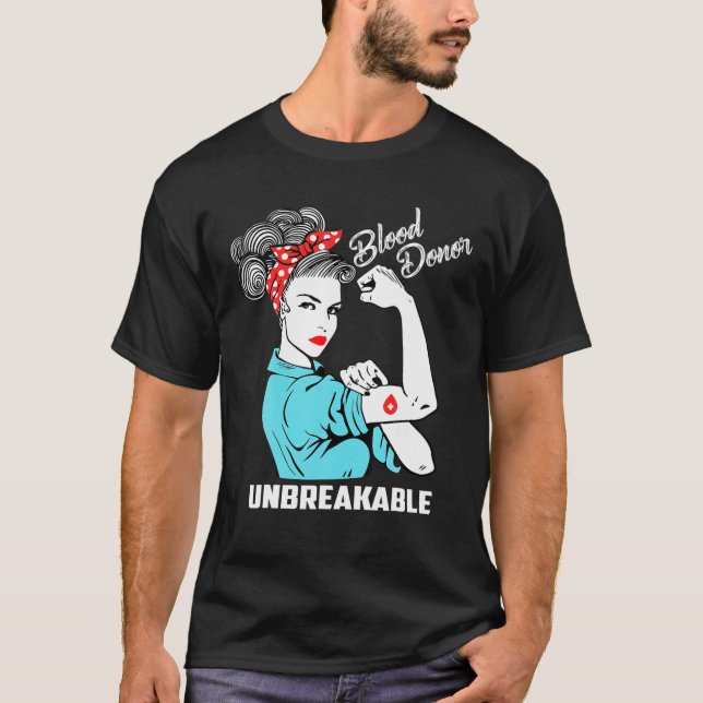 Camiseta Doador de Sangue Sensibilização para a Dádiva de S (Frente)