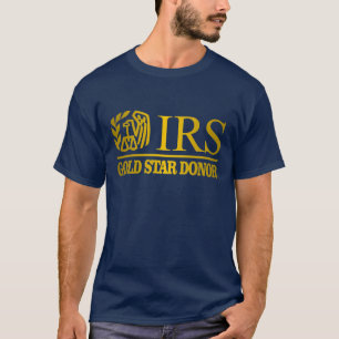 Camiseta Doador Dourado da estrela do IRS