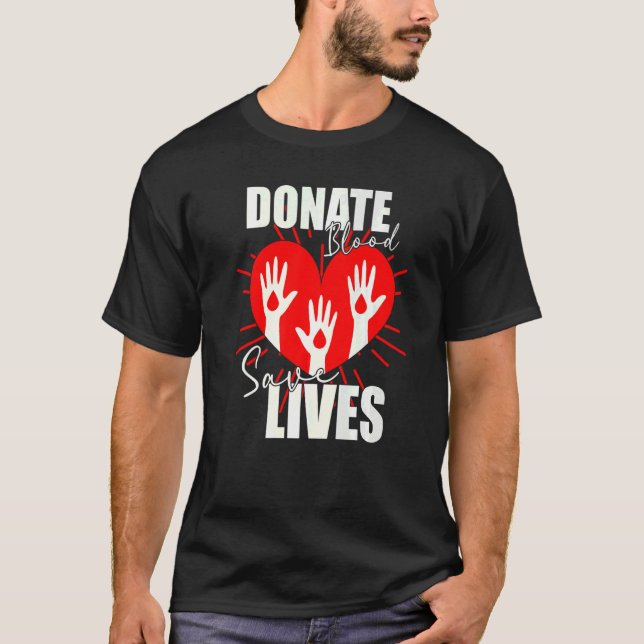Camiseta Doar Sangue Salvar Vidas Vidas Economizador de Vid (Frente)