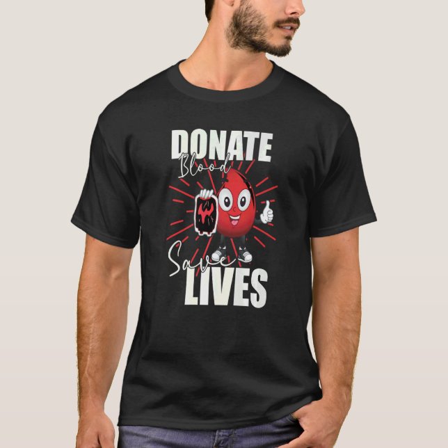 Camiseta Doar Sangue Salvar Vidas Vidas Economizador de Vid (Frente)