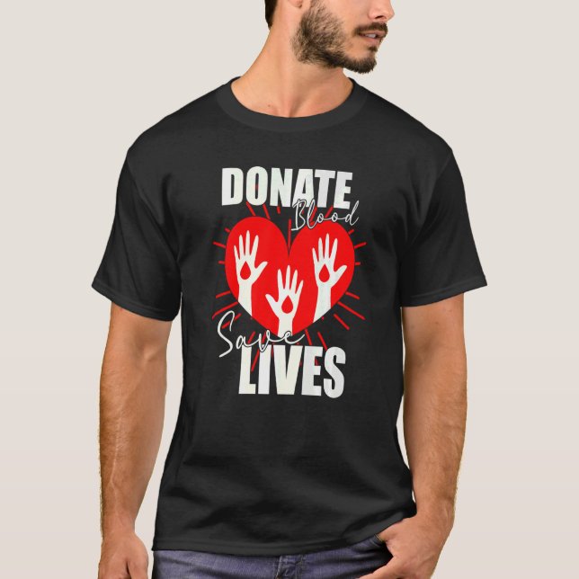 Camiseta Doar Sangue Salvar Vidas Vidas Economizador de Vid (Frente)