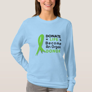 Camiseta Doar Vida Doação de Órgãos Salva Vidas, Transplant