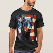 Doberman, 4 de julho, bandeira americana