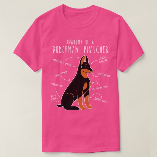 Camiseta Doberman Anatomy (Frente do Design)