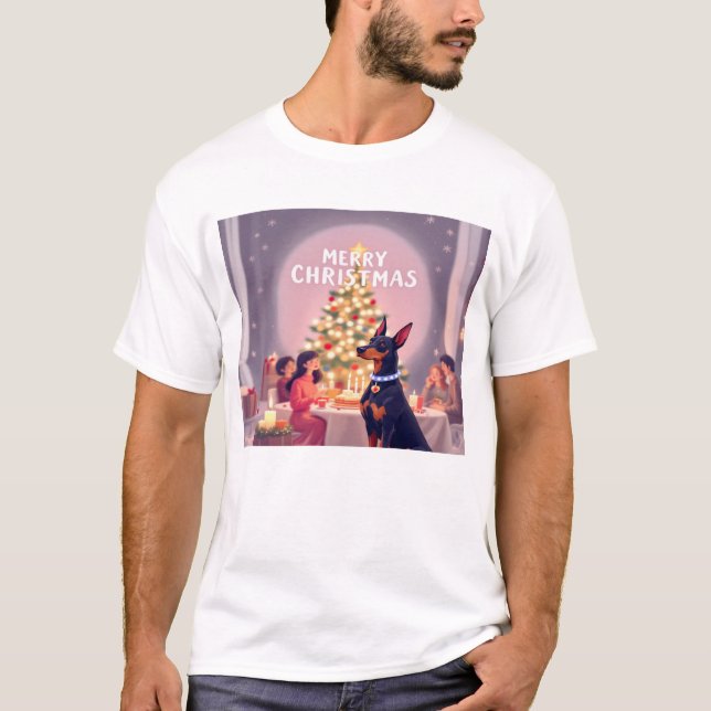 Camiseta Doberman Christmas (Frente)