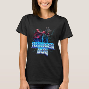 Camiseta Doberman como o Deus do Trovão e Relâmpago