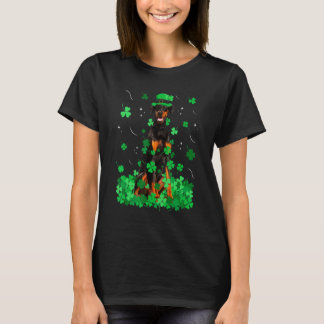 Camiseta Doberman Divertido Cão Dia De São Patrício Trevo I