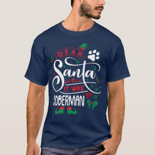 Camiseta Doberman Dog Christmas — Cachorro Cachorro cria en