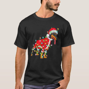 Camiseta Doberman Dog Lover Xmas Lighting Papais noeis Dobe