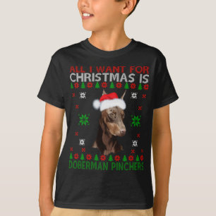 Camiseta Doberman Dog Ugly Swely Christmas Puppy Dog Love