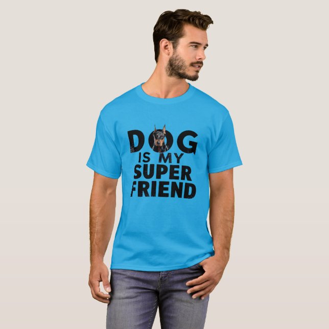 Camiseta Doberman é Amigo (Frente Completa)