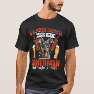 Camiseta Doberman, EU GOSTO DE CERVEJAR MEU DOBERMAN E 3 PE