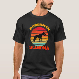 Camiseta Doberman Grandma Dia de as mães Dog Retro