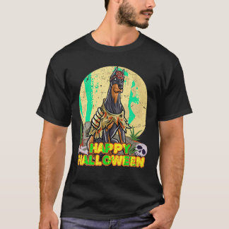 Camiseta Doberman Happy Halloween Costume Zombie T Shirt