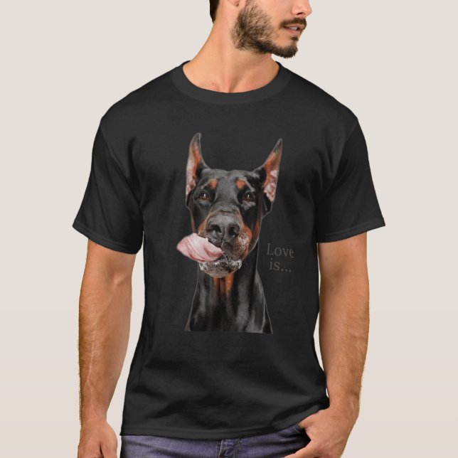 Camiseta Doberman Lover Doberman Pinscher Cachorro Mãe Pai  (Frente)