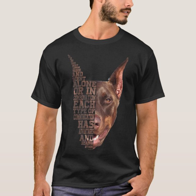 Camiseta Doberman Low Poly Dog Person (Frente)