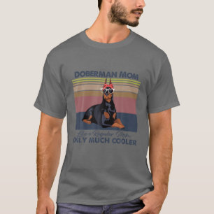 Camiseta Doberman Mãe Bandana Matar Dia de as mães Vintage