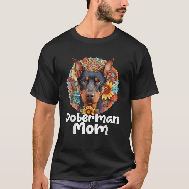 Camiseta Doberman Mãe Dia da Mãe Cachorro Por Cana Por Cana (Frente)
