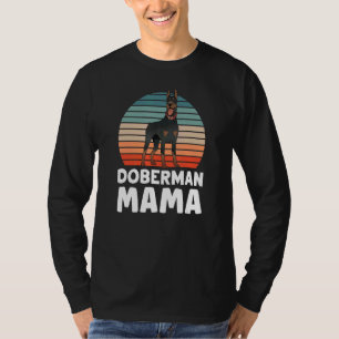Camiseta Doberman Mama Cute Dog Pinscher Dobermans Mãe Moth