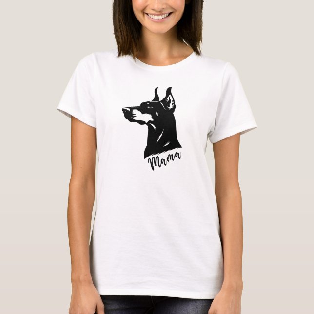 Camiseta Doberman Mama, Dobe Mãe (Frente)