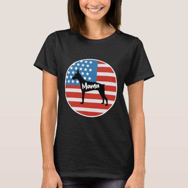 Camiseta Doberman Mama Dog Mãe 1288 (Frente)