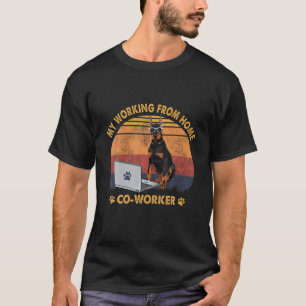 Camiseta Doberman My Working From Home Co Worker Vintage