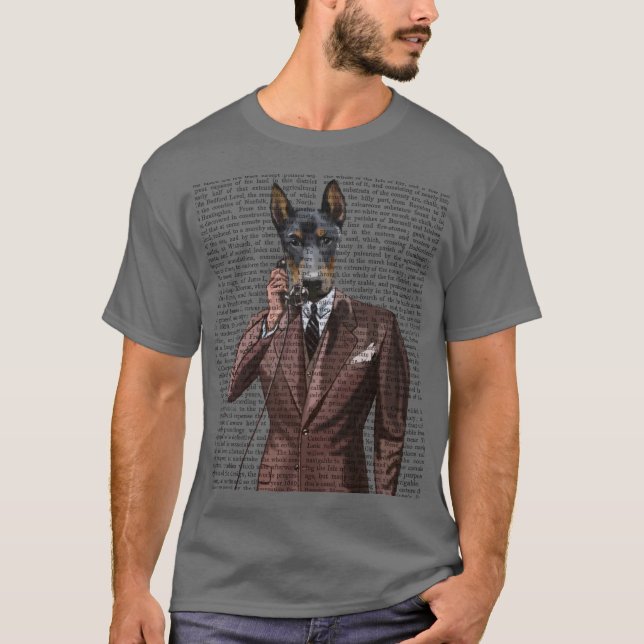 Camiseta Doberman no Telefone (Frente)