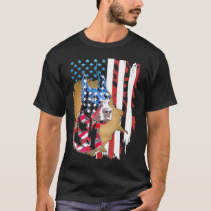 Camiseta Doberman Pinscher American Flag Usa Patriótico Dog