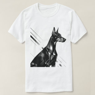 Camiseta Doberman Pinscher Artístico & Pastor Alemão Aquare