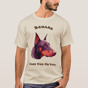 Camiseta Doberman Pinscher Beware Engraçado