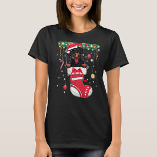 Camiseta Doberman Pinscher Cachorro De Natal Cachorro Sto