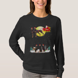 Camiseta Doberman Pinscher Cachorro Reena de Natal Tree Xma