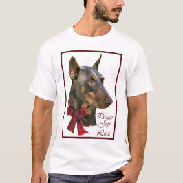 Camiseta Doberman Pinscher Christmas