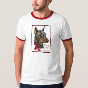Camiseta Doberman Pinscher Christmas