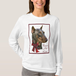 Camiseta Doberman Pinscher Christmas