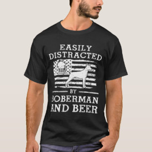 Camiseta Doberman Pinscher (Distração Fácil De Doberman An)