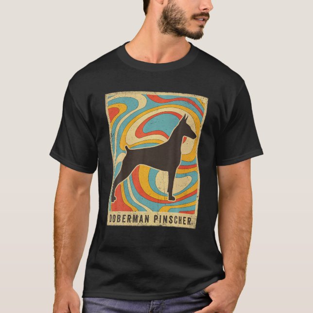 Camiseta Doberman Pinscher Dog Retro Vintage (Frente)
