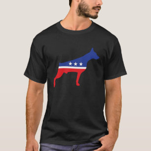 Camiseta Doberman Pinscher Dog Símbolo Político Eleição M