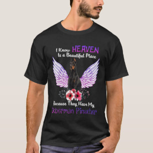 Camiseta Doberman Pinscher Eu Conheço O Lugar Bonito Do Céu