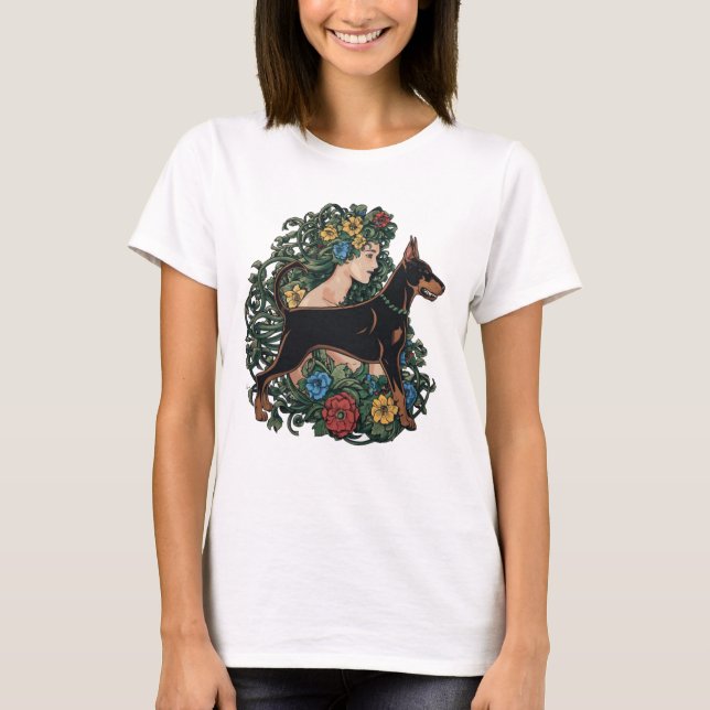 Camiseta Doberman Pinscher Ever Mãe (Frente)