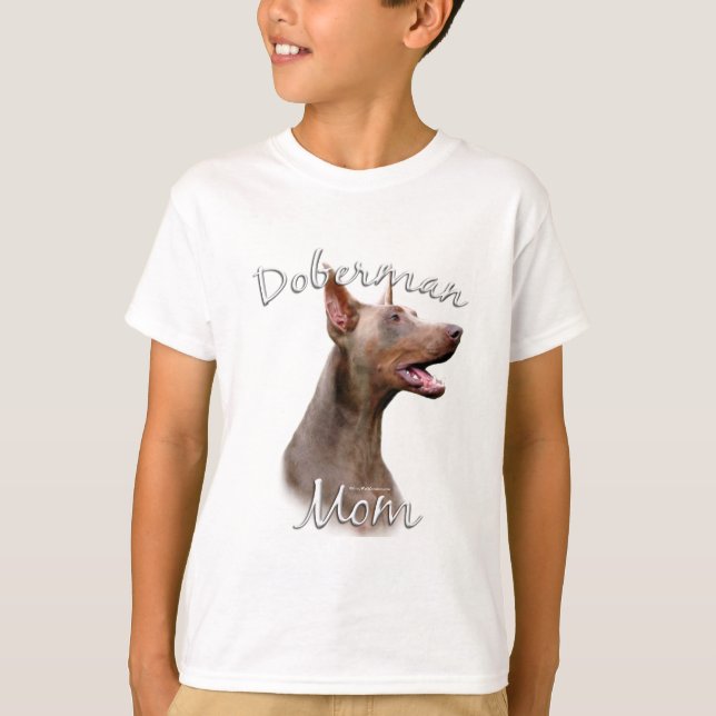Camiseta Doberman Pinscher (Isabella) Mãe 2 (Frente)