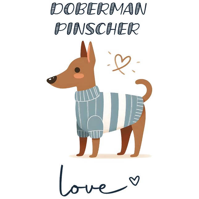 Camiseta Doberman Pinscher Love (Criador carregado)