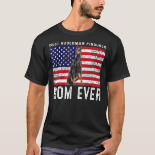 Camiseta Doberman Pinscher Mãe Americana Proprietário De Ba