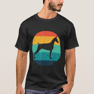 Camiseta Doberman Pinscher Mãe Pai 80s Retro Design